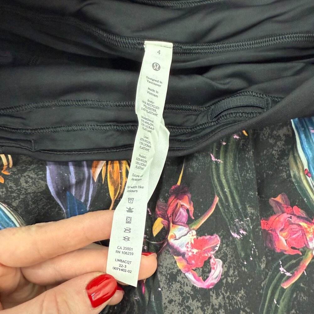 Lululemon Pace Rival MR Floral Skirt Long Athletic Skort W8ACQT Womens sz 4 NEW - Picture 2 of 9